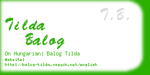 tilda balog business card